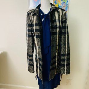 Burberry Women's Plaid Jacket Coat Size 12